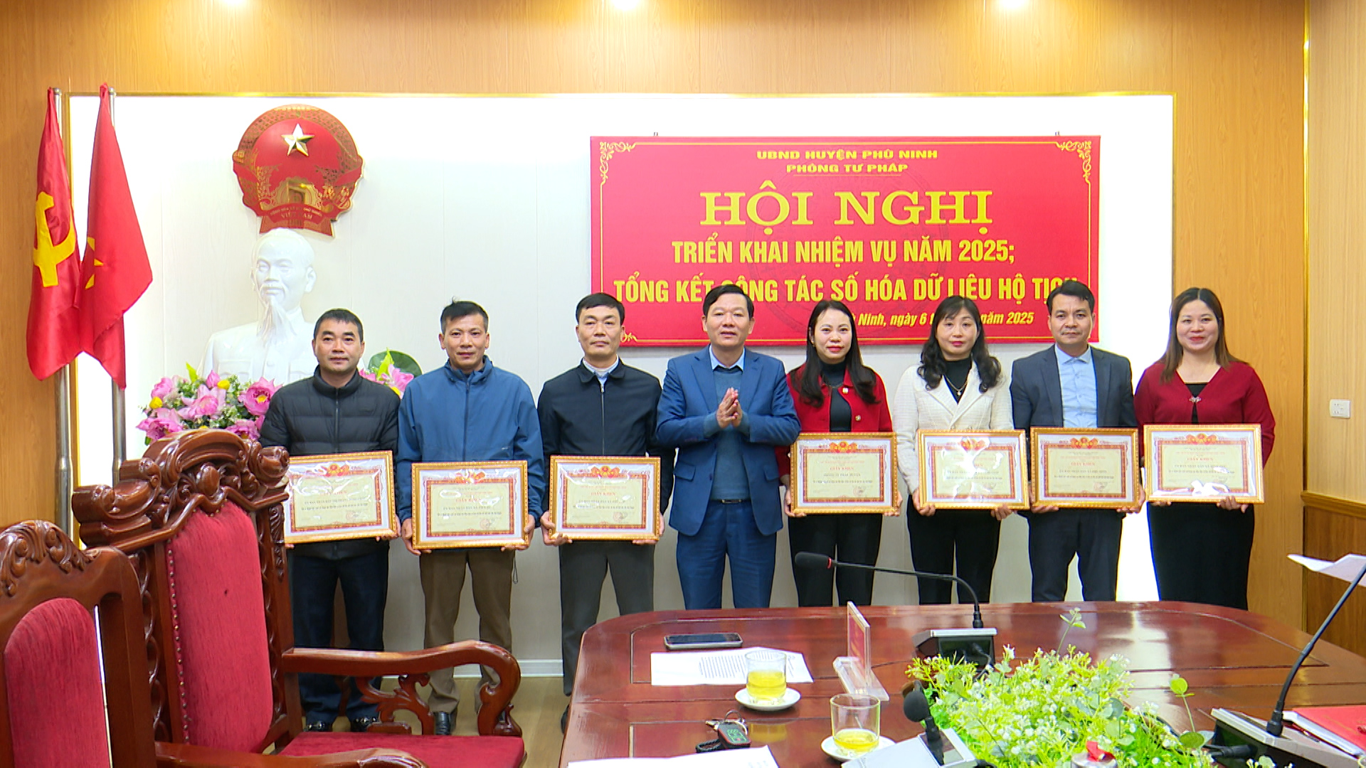 Phù Ninh: Hội nghị triển khai nhiệm vụ công tác Tư pháp năm 2025; tổng kết công tác số hóa dữ liệu hộ tịch