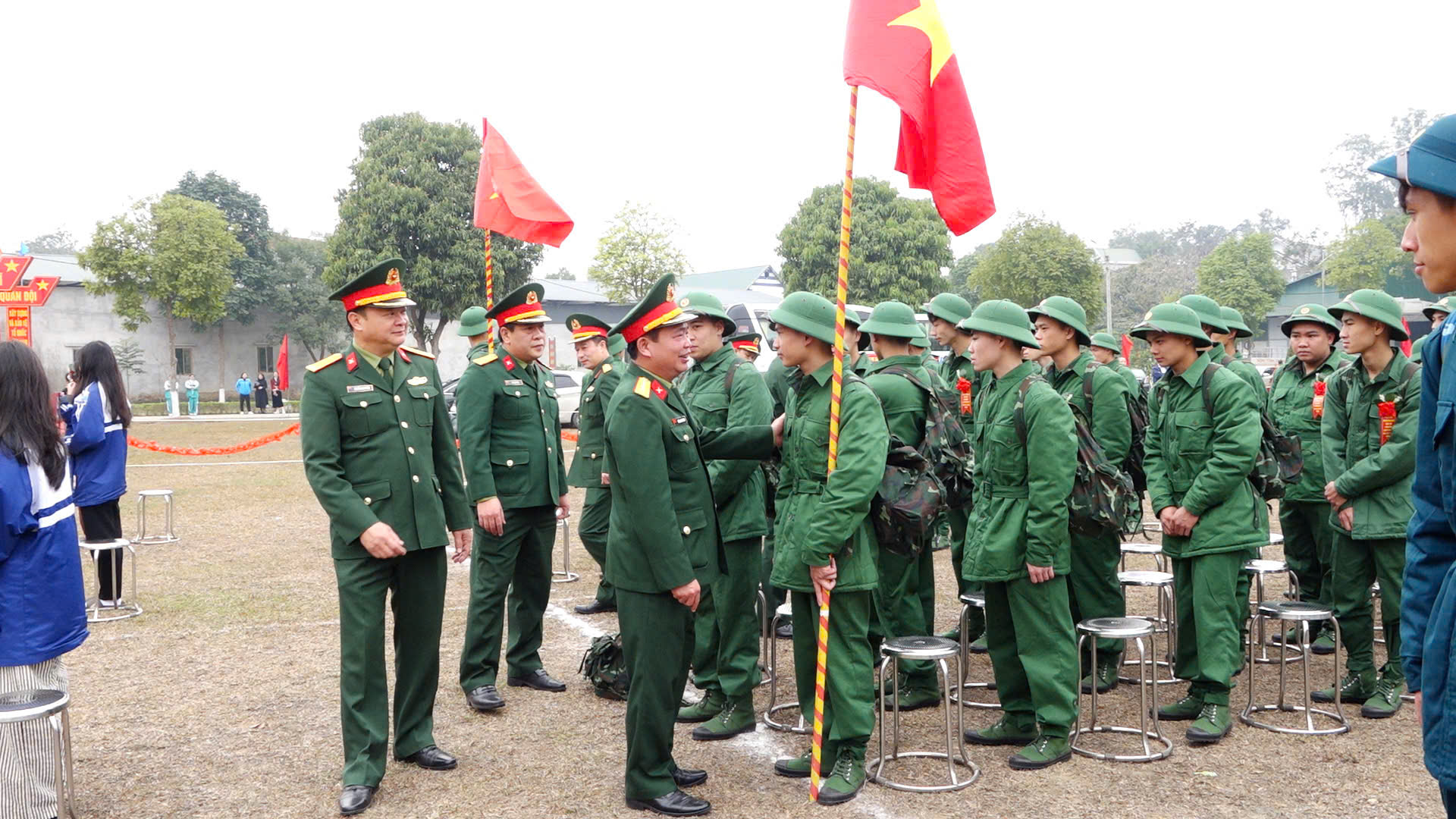 Huyện Phù Ninh tổ chức hợp luyện lễ giao nhận quân năm 2025