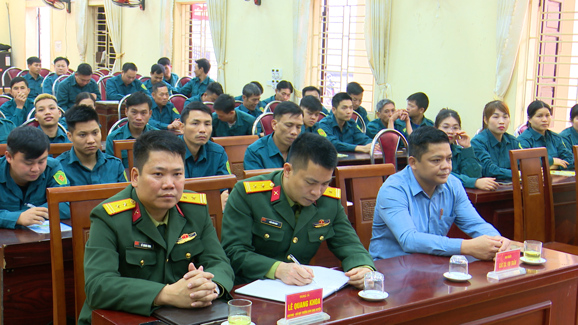 Ban CHQS huyện Phù Ninh Khai mạc huấn luyện chiến sĩ Dân quân năm thứ nhất, cụm 1, năm 2025, tại xã Liên Hoa