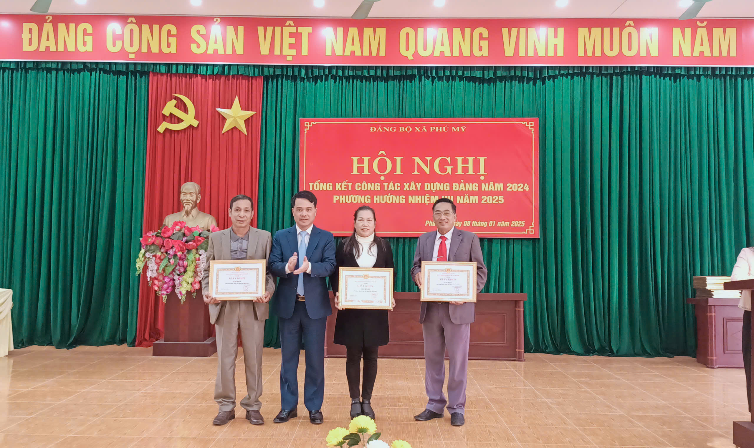 Đảng bộ xã Phú Mỹ, Lệ Mỹ, Trị Quận tổ chức Hội nghị Tổng kết công tác xây dựng Đảng năm 2024